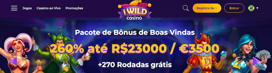 Bônus iWildCasino boas-vindas